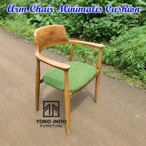 Arm Chair Minimalis Kayu Jati Busa Jok