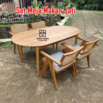 Set Meja Makan 4 Kursi Jok Busa Empuk Minimalis