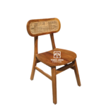 Kursi Makan Minimalis Ropan Jati Anyaman Rotan Alami